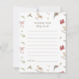 Christmas Pattern Wishes For Baby Card 招待状