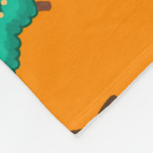 Christmas pattern with candles, Tangerinesbackgrou フリースブランケット (角)
