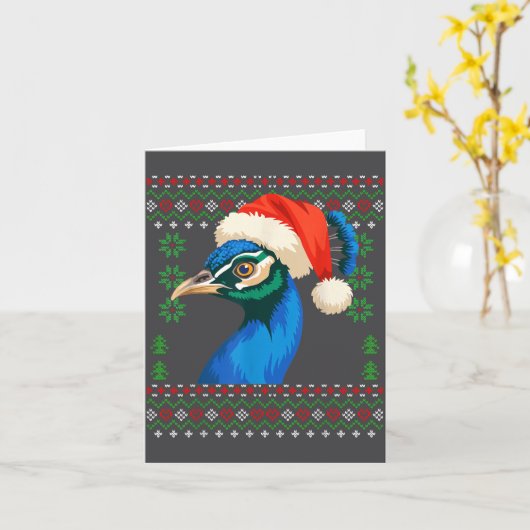 Christmas Pea Ugly Xmas Sweater  カード (黄色い花)