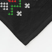 Christmas Pea Ugly Xmas Sweater  フリースブランケット (角)