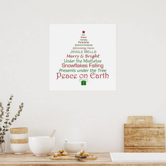 Christmas Peace on Earth Art Print ポスター (キッチン)