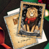 Christmas Peace on Earth Lion Family Photo シーズンカード