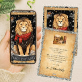 Christmas Peace on Earth Lion Family Photo シーズンカード