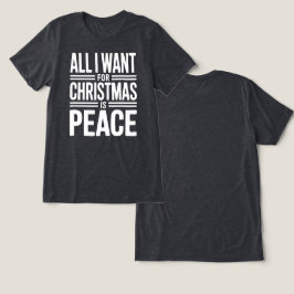 Christmas Peace Quote トライブレンドＴシャツ