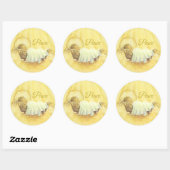 Christmas Peace Stickers Jesus in Manger ラウンドシール (シート)