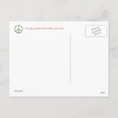 Christmas Peace Wreath, Peace on Earth Postcard シーズンポストカード (裏面)