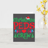Christmas Peds Crew Santa Hat Xmas Tree Pediatric  カード (黄色い花)