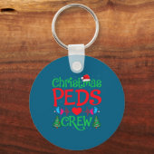 Christmas Peds Crew Santa Hat Xmas Tree Pediatric  キーホルダー (正面)