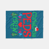 Christmas Peds Crew Santa Hat Xmas Tree Pediatric  フリースブランケット (正面(横))