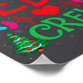 Christmas Peds Crew Santa Hat Xmas Tree Pediatric  ポスター (角)