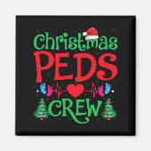 Christmas Peds Crew Santa Hat Xmas Tree Pediatric  マグネット (正面)