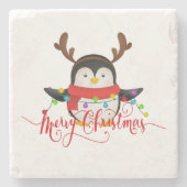 Christmas penguin   ストーンコースター (正面)