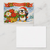 Christmas Penguin★ ノートカード (正面/裏面)