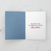 Christmas Penguin Family In Snowflakes カード (内部)