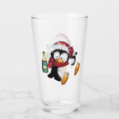Christmas Penguin Funny Glass タンブラーグラス (裏面)