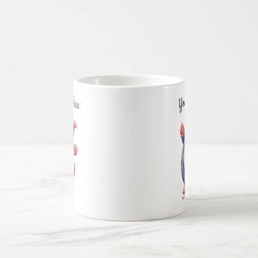 Christmas Penguin Mug with Custom Text コーヒーマグカップ (中央)
