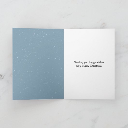 Christmas Penguin Snowboarding Downhill カード (内部)