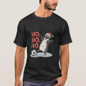 Christmas Penguin with Lights and Santa Hat playin Tシャツ (正面)