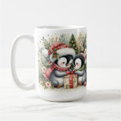Christmas Penguins 5 コーヒーマグカップ (左)