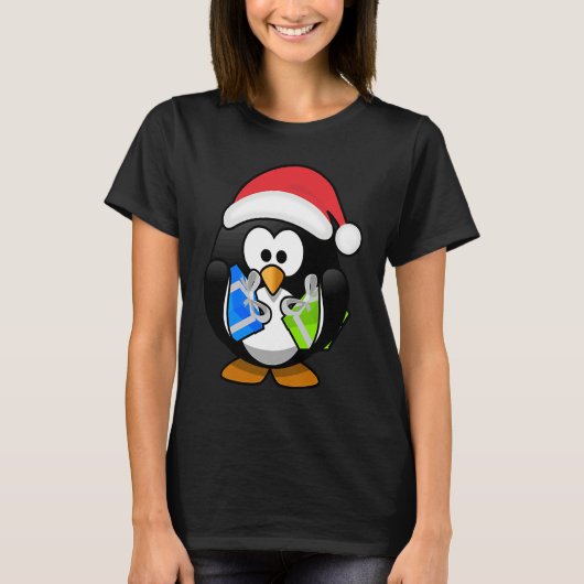 Christmas Penguins Live Lights for the Holiday Squ Tシャツ (正面)