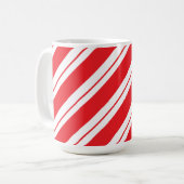 Christmas Peppermint Candy Stripes コーヒーマグカップ (正面左)