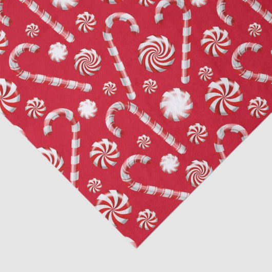 Christmas Peppermint | Candy Swirl Holiday Pattern 薄葉紙 (詳細)