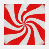 Christmas peppermint Candy swirl look  ガラスオーナメント (裏面)