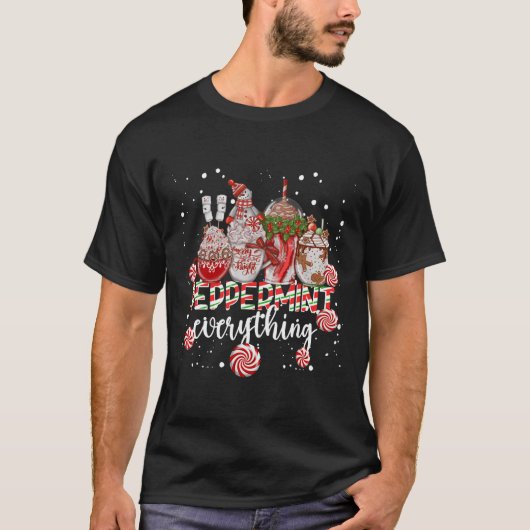 Christmas Peppermint Everything Coffee Chocolate M Tシャツ (正面)