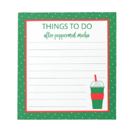 Christmas Peppermint Mocha Coffee To Do List ノートパッド