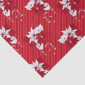 Christmas Peppermint | Poinsettia Stripe Pattern 薄葉紙 (詳細)