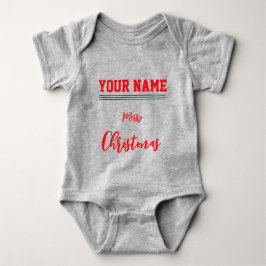 Christmas personalized Baby Jersey Bodysuit color ベビーボディスーツ