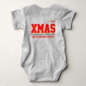 Christmas personalized Baby Jersey Bodysuit color ベビーボディスーツ (裏面)