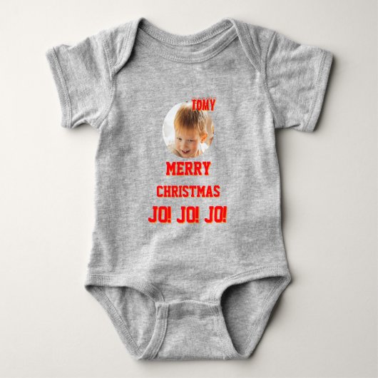 Christmas personalized Baby Jersey Bodysuit color ベビーボディスーツ (正面)