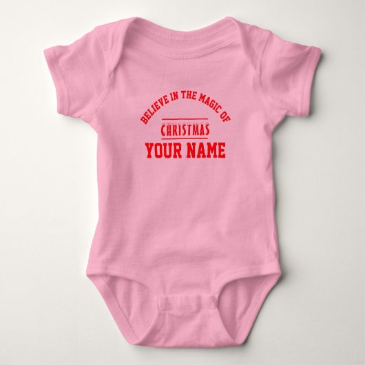 Christmas personalized Baby Jersey Bodysuit color ベビーボディスーツ (正面)