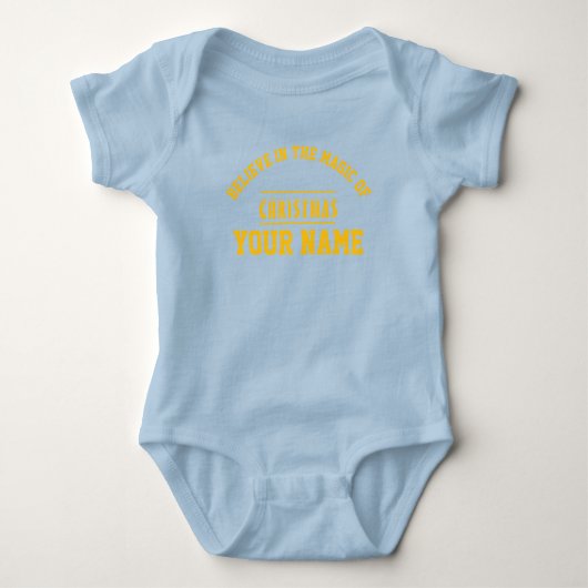  Christmas personalized Baby Jersey Bodysuit color ベビーボディスーツ (正面)