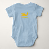 Christmas personalized Baby Jersey Bodysuit color ベビーボディスーツ (裏面)