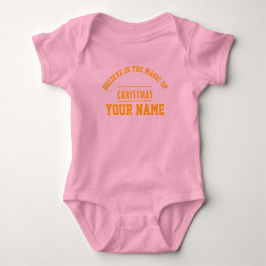 Christmas personalized Baby Jersey Bodysuit color ベビーボディスーツ (正面)