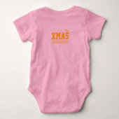 Christmas personalized Baby Jersey Bodysuit color ベビーボディスーツ (裏面)