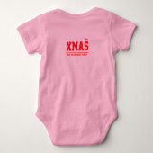  Christmas personalized Baby Jersey Bodysuit color ベビーボディスーツ (裏面)