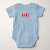 Christmas personalized Baby Jersey Bodysuit color ベビーボディスーツ (裏面)