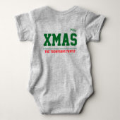  Christmas personalized Baby Jersey Bodysuit color ベビーボディスーツ (裏面)