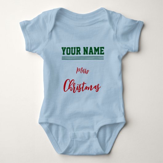 Christmas personalized Baby Jersey Bodysuit color ベビーボディスーツ (正面)