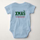 Christmas personalized Baby Jersey Bodysuit color ベビーボディスーツ (裏面)