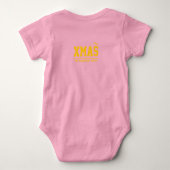 Christmas personalized Baby Jersey Bodysuit color ベビーボディスーツ (裏面)