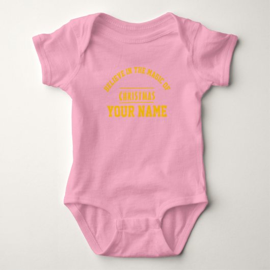 Christmas personalized Baby Jersey Bodysuit color ベビーボディスーツ (正面)