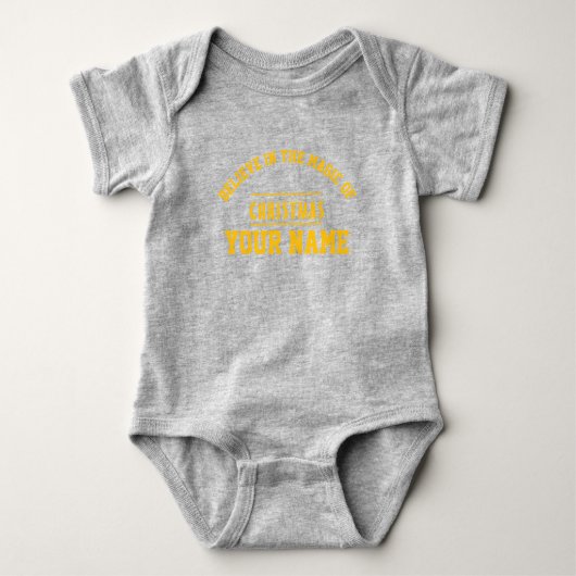 Christmas personalized Baby Jersey Bodysuit color ベビーボディスーツ (正面)