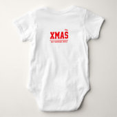 Christmas personalized Baby Jersey Bodysuit color ベビーボディスーツ (裏面)