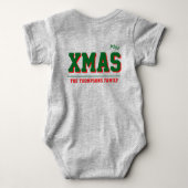 Christmas personalized Baby Jersey Bodysuit color ベビーボディスーツ (裏面)