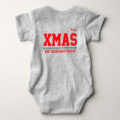 Christmas personalized Baby Jersey Bodysuit color ベビーボディスーツ (裏面)