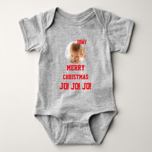Christmas personalized Baby Jersey Bodysuit color ベビーボディスーツ (正面)